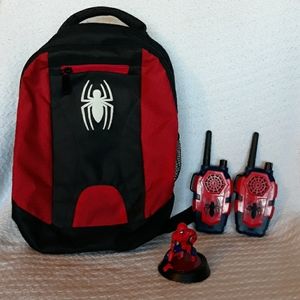 Spiderman Bundle Set Bag pack, walkie talkie, toy